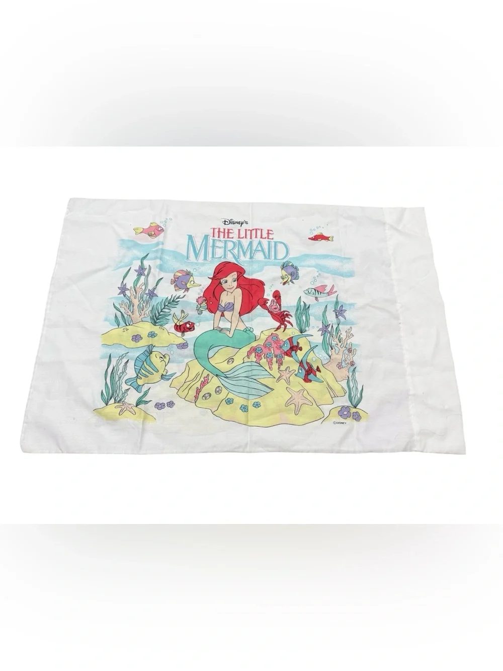 Vintage 90s Disney The Little Mermaid Twin Bedding Set COMPLETE Ariel